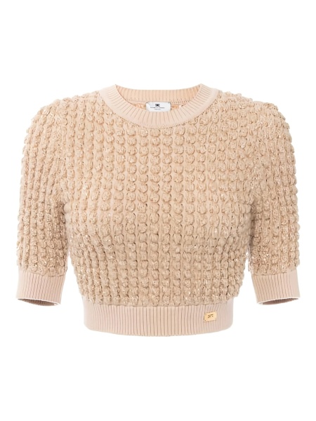 Top tricotat Elisabetta Franchi neutru