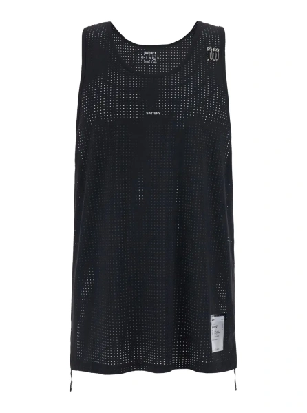 Topuri SATISFY Space-O Singlet top in black fabric
