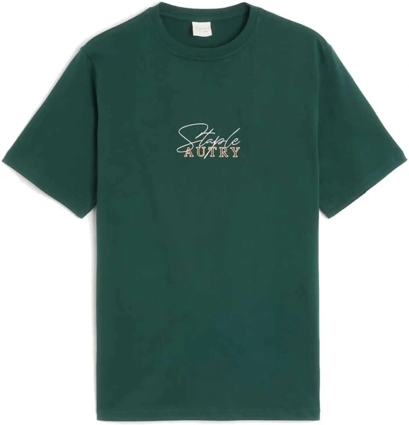 Tricou AUTRY verde din bumbac
