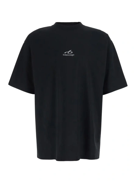 Tricou Balenciaga negru din bumbac
