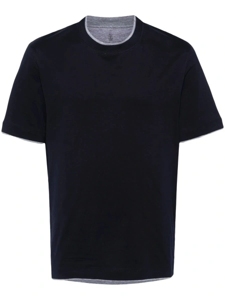 Tricou Brunello Cucinelli albastru