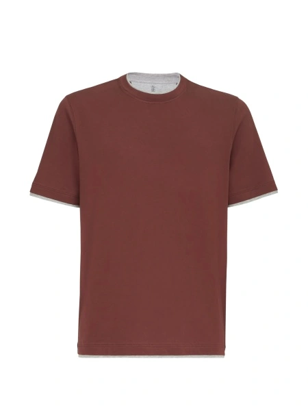 Tricou Brunello Cucinelli maro
