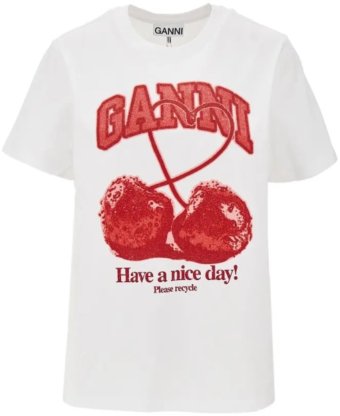 Tricou Cotton T-shirt with 'Cherry' print