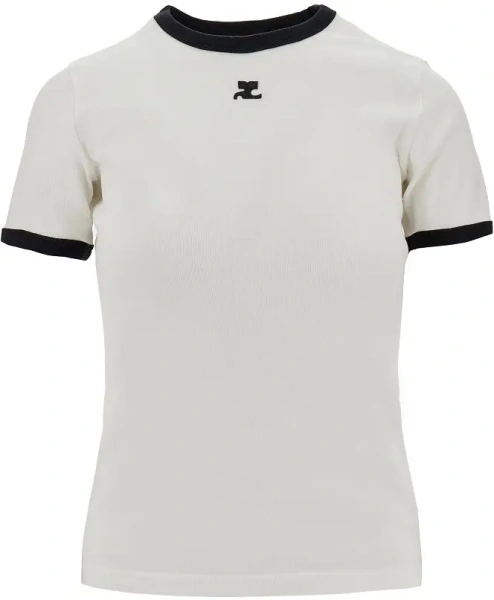 Tricou COURRÈGES alb din bumbac