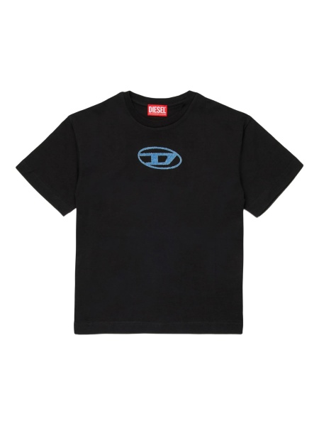 Tricou Diesel negru din bumbac