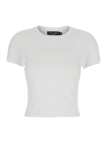 Tricou Dolce & Gabbana alb din bumbac