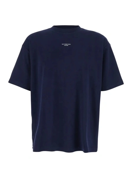Tricou DRÔLE DE MONSIEUR albastru din bumbac 'Le T-Shirt Slogan Classique'