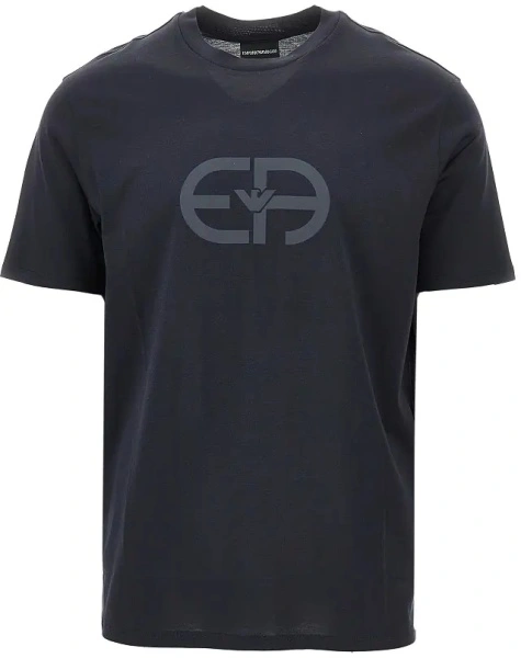 Tricou Emporio Armani albastru din lyocell