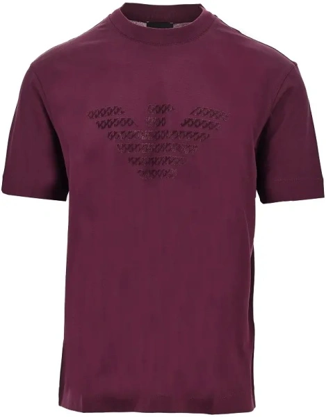 Tricou Emporio Armani mov din lyocell si bumbac