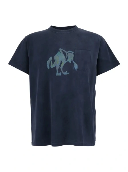 Tricou ERL albastru din bumbac