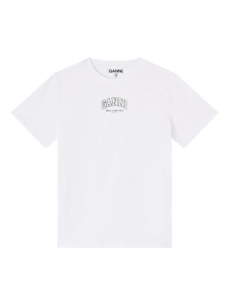 Tricou Ganni alb