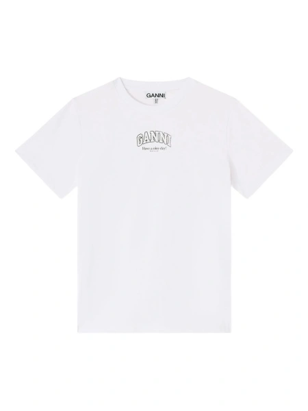 Tricou Ganni alb