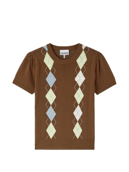 Tricou Ganni maro