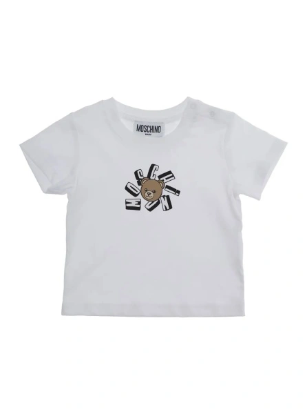 Tricou MoschinoS alb din bumbac