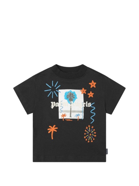 Tricou Palm Angels negru din bumbac