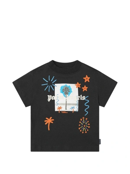 Tricou Palm Angels negru din bumbac