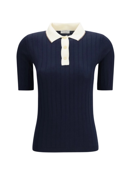 Tricou Polo Brunello Cucinelli albastru