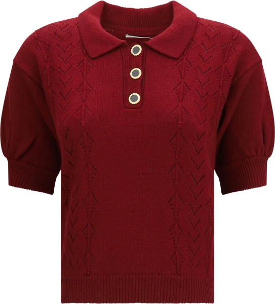 Tricou Polo Merino wool Polo Shirt with buttons