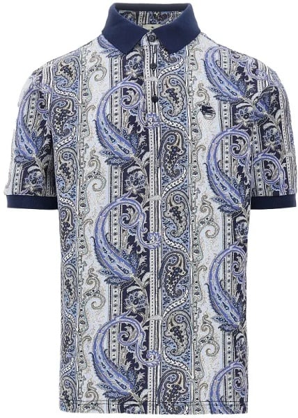 Tricou Polo Paisley print piquet polo shirt