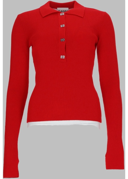 Tricou Polo Polo In Maglia Di Lana