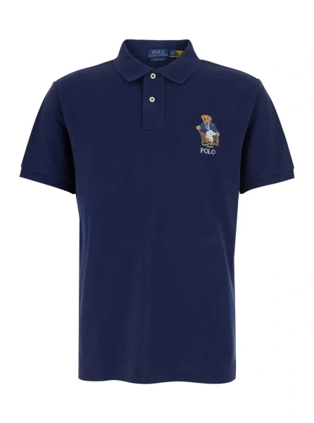 Tricou polo Ralph Lauren albastru din bumbac