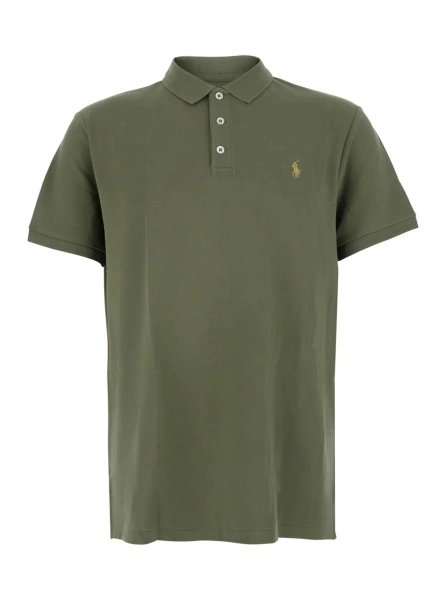 Tricou polo Ralph Lauren verde din bumbac