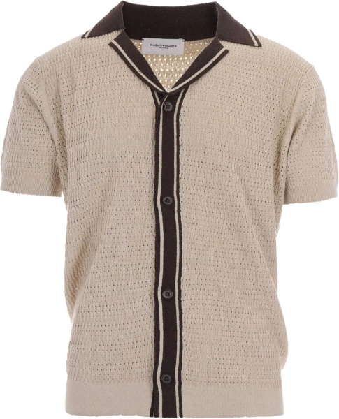 Tricou Polo Silk knit polo shirt*