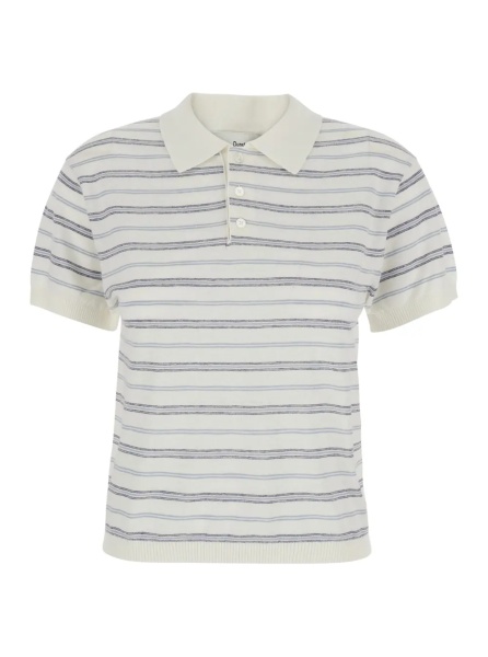 Tricou Polo UNISEX LINEN STRIPED POLO KNIT