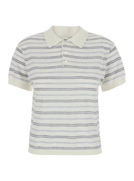 Tricou Polo UNISEX LINEN STRIPED POLO KNIT