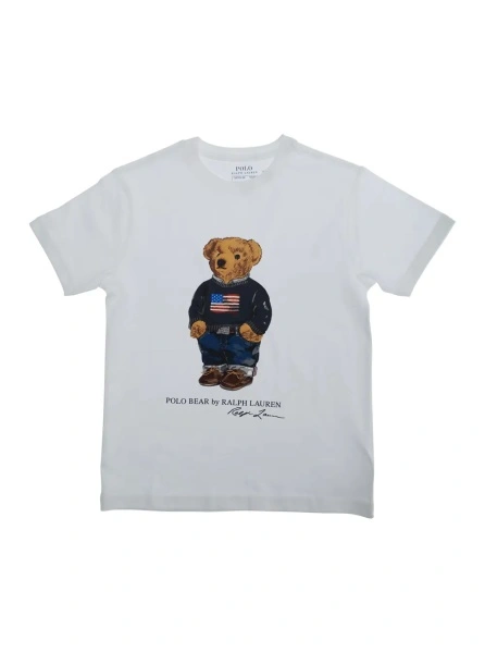 Tricou Ralph Lauren alb din bumbac
