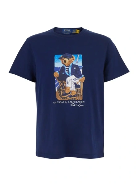 Tricou Ralph Lauren albastru din bumbac