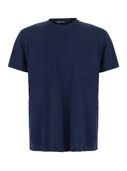 Tricou Tom Ford albastru din bumbac