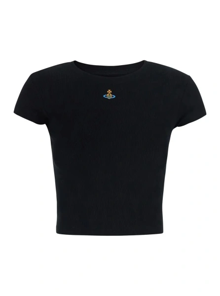Tricou Vivienne Westwood negru din vascoza