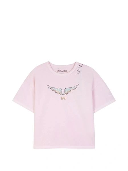 Tricou Zadig & Voltaire roz din bumbac