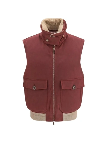 Vesta Brunello Cucinelli rosie din lana
