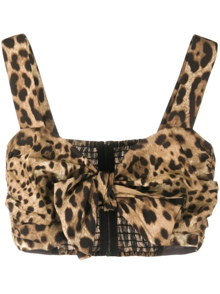 Vesta Dolce & Gabbana Leopard neutra din bumbac