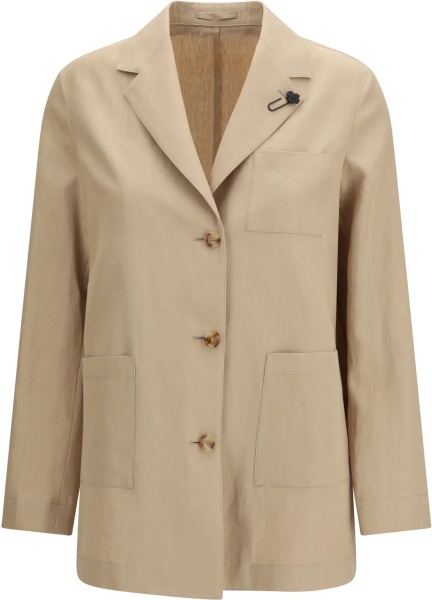 Vesta Single-breasted wool and cotton Jacket