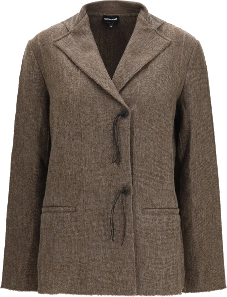 Vesta Wool jersey Jacket with leather tassels