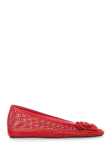 Balerini 'Jenny' red Ballet shoes with Mesh design in Fabric for Women