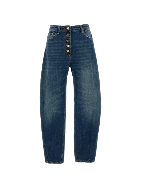 Blugi conici Elisabetta Franchi albastri