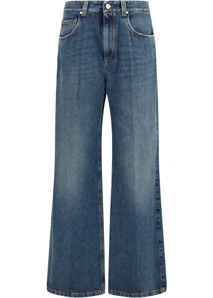 Blugi Contemporary Loose Authentic denim Pants with monili