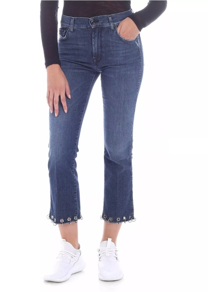 Blugi "cropped Boot" Blue Jeans*