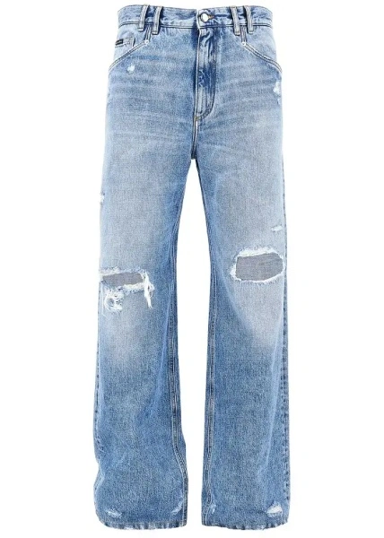 Blugi Dolce & Gabbana albastri din denim