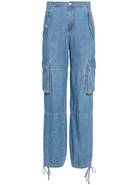 Blugi drepti MOSCHINO JEANS albastri