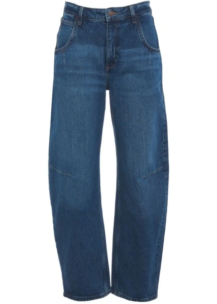 Blugi drepti Seventy & Mochi albastri din denim 'Nina'