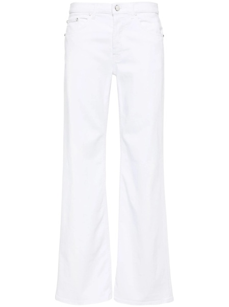 Blugi evazati Dondup albi din spandex/elastan si bumbac