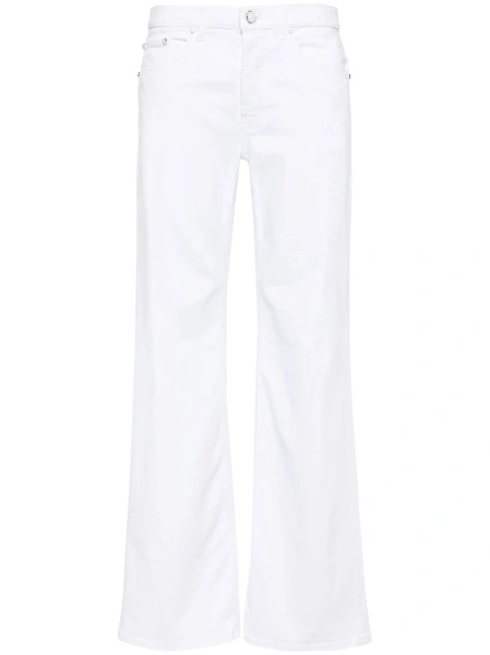 Blugi evazati Dondup albi din spandex/elastan si bumbac