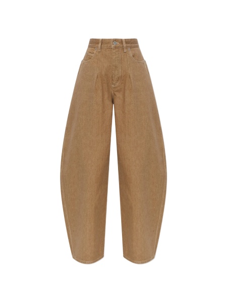 Blugi evazati JACQUEMUS maro din bumbac