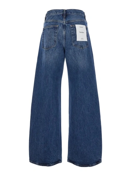 Blugi FRAME albastri din denim 'The Bow'