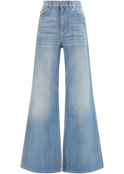Blugi High-rise wide-leg denim Jeans